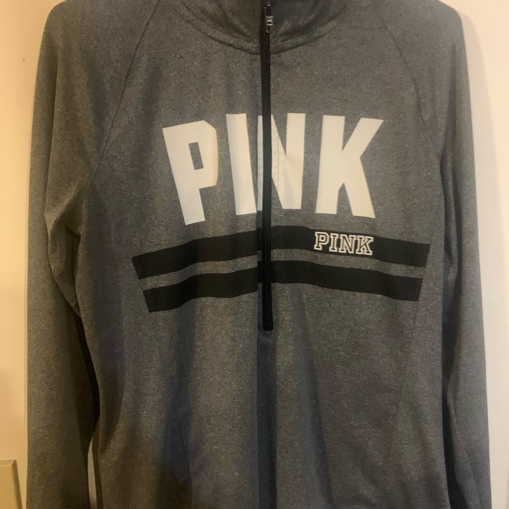 Pink pull over zip